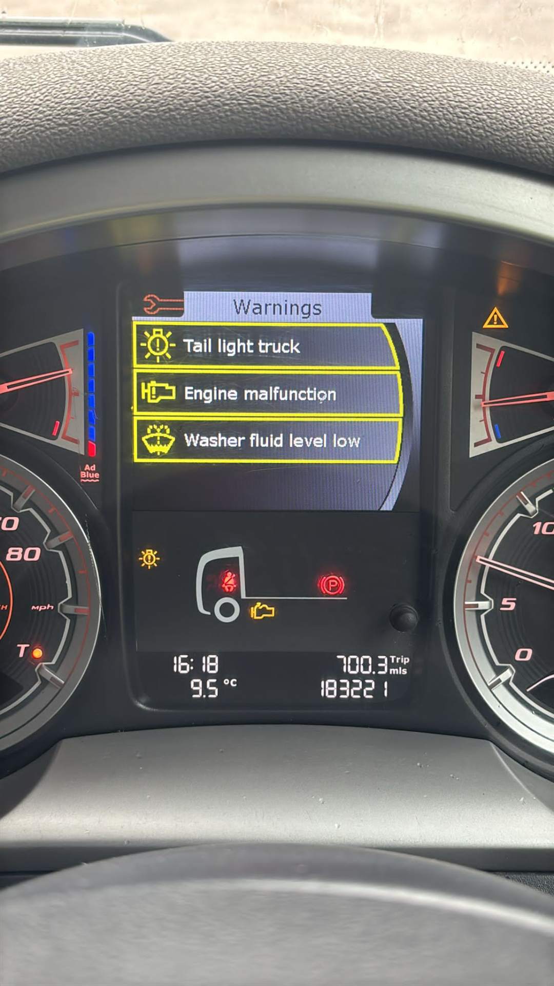 Dash warning lights — engine malfunction diagnostic job